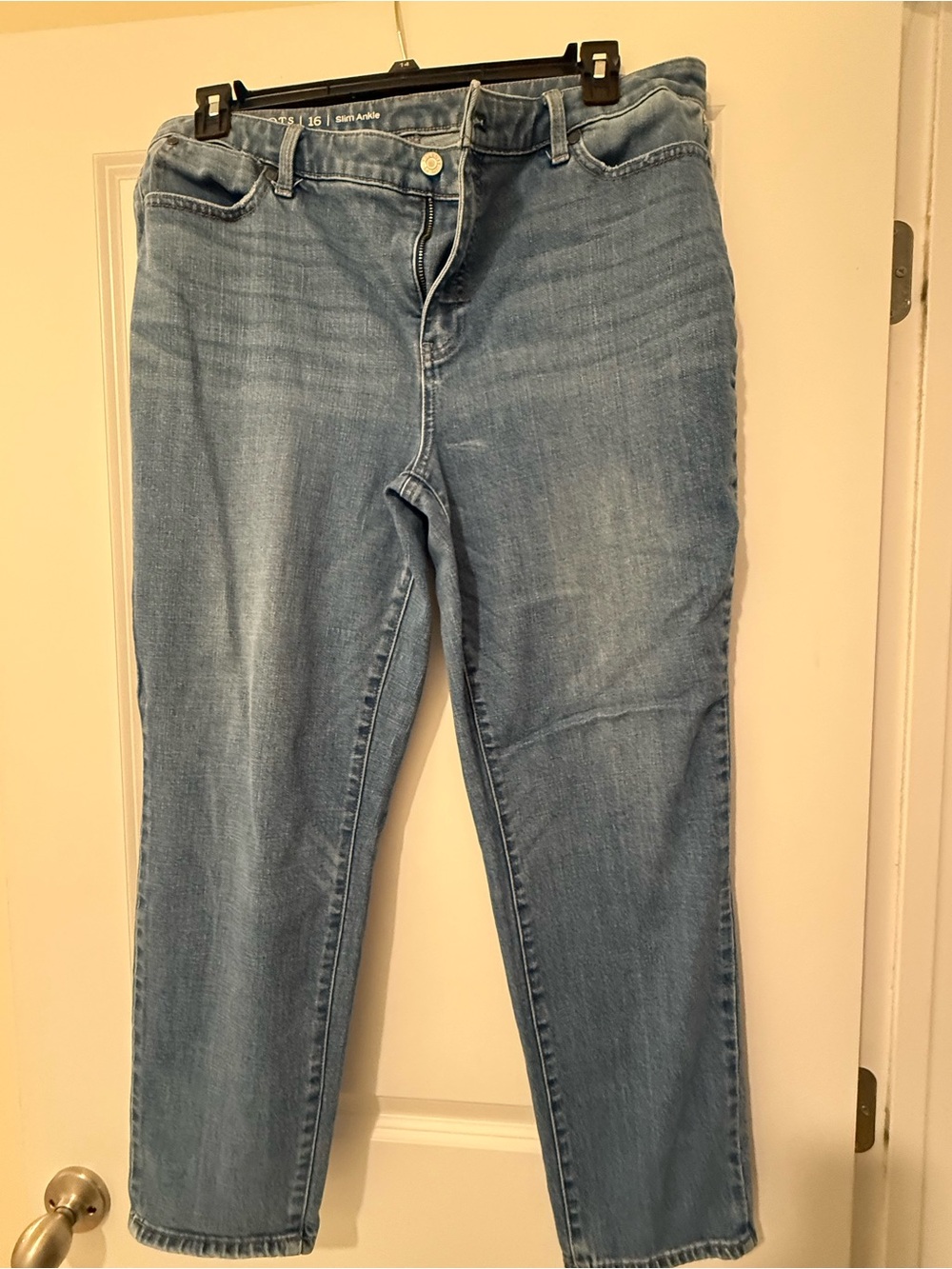 Talbots 16 flawless slim Ankle Blue Denim Jeans 5 pocket